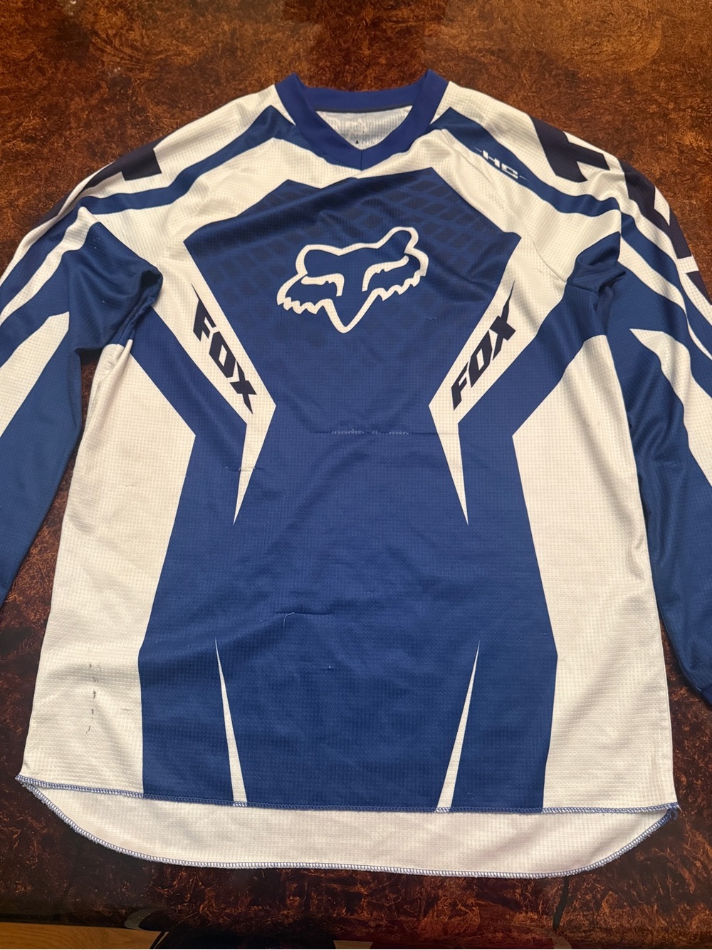 Fox Blue and White Motocross Jersey